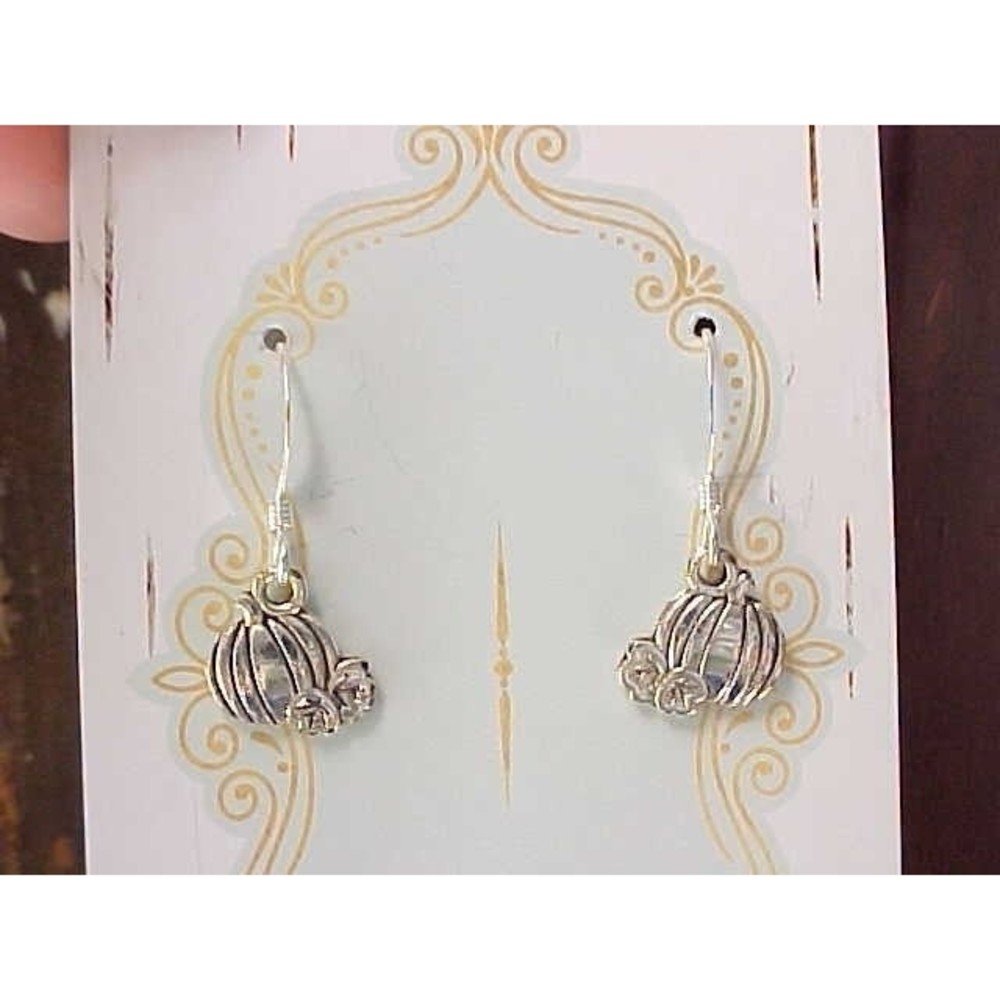 3 / $10 Halloween Mini Silver Thanksgiving Pumpkin Earrings Fall Harvest Autumn